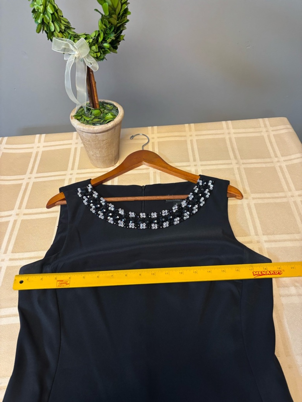 Dressbarn Black Midi Sheath Dress with Jewel Neck - Picture 5 of 6